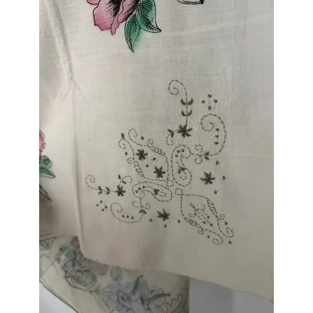 Scarf Bandanna Aloha Hawaii souvenir square vintage 40's hula dancer floral - Picture 8 of 11